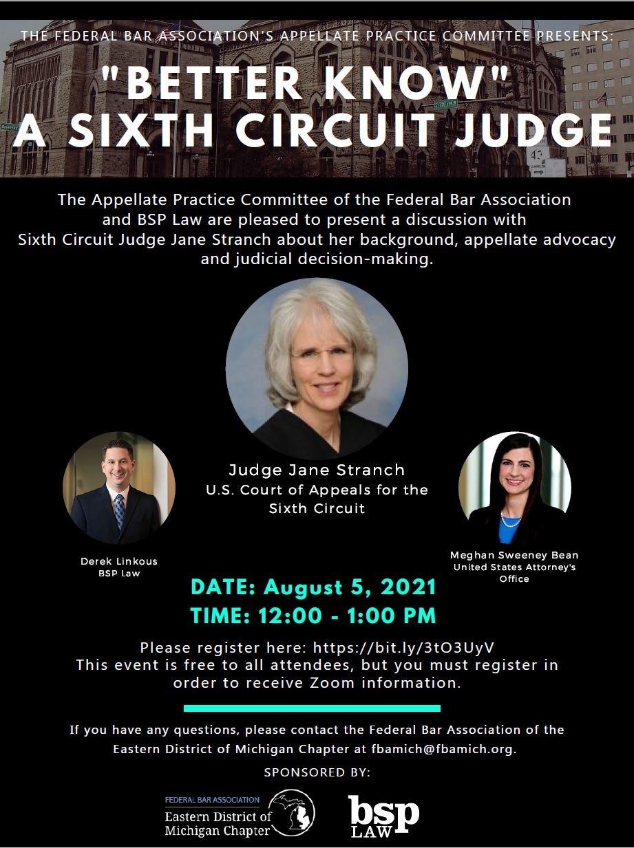 BETTER KNOW A SIXTH CIRCUIT JUDGE Program - Federal Bar Association ...